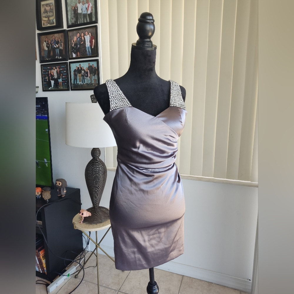 Momoco Itierre Gferre Silver Cocktail Garment Size Italian 36 US 0 To 2